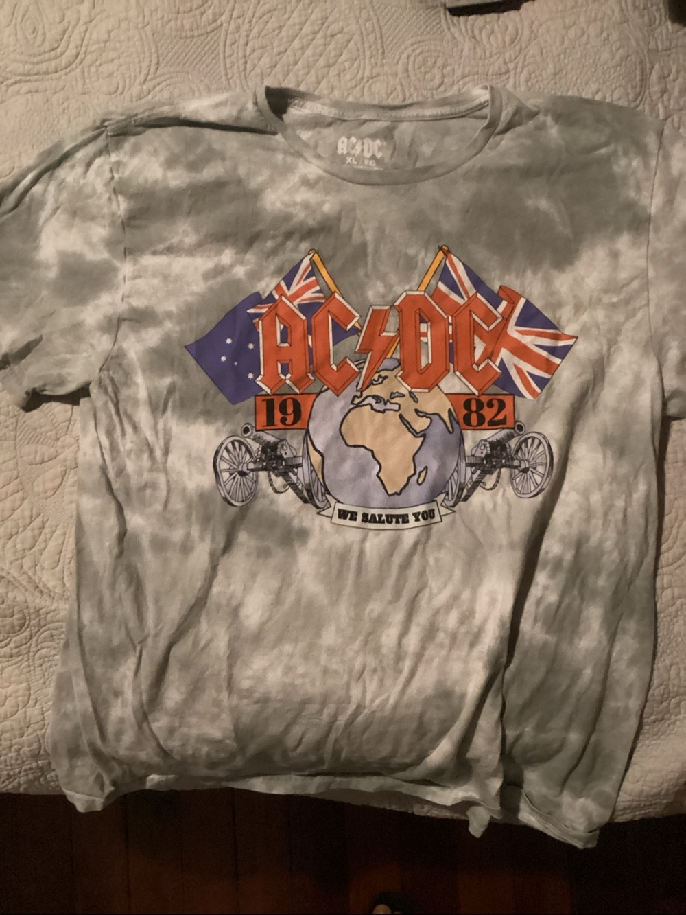 XL AC/DC Tie dye t shirt